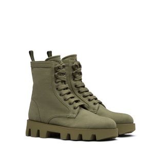 SOLD OUT Prada Rocksand Combat Boot. Size 36. Color- Militare